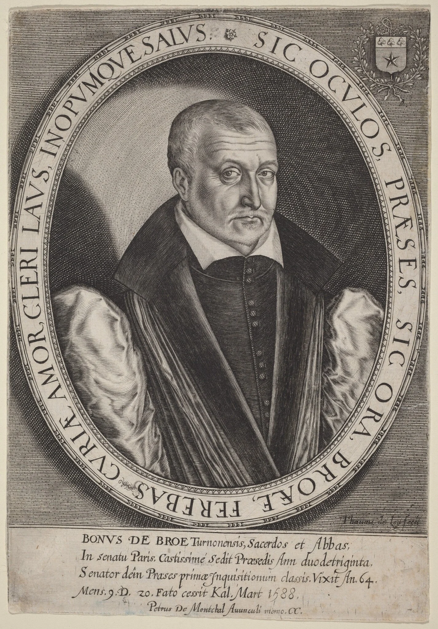 Bon de Broé, by Thomas de Leu, ink, 1588