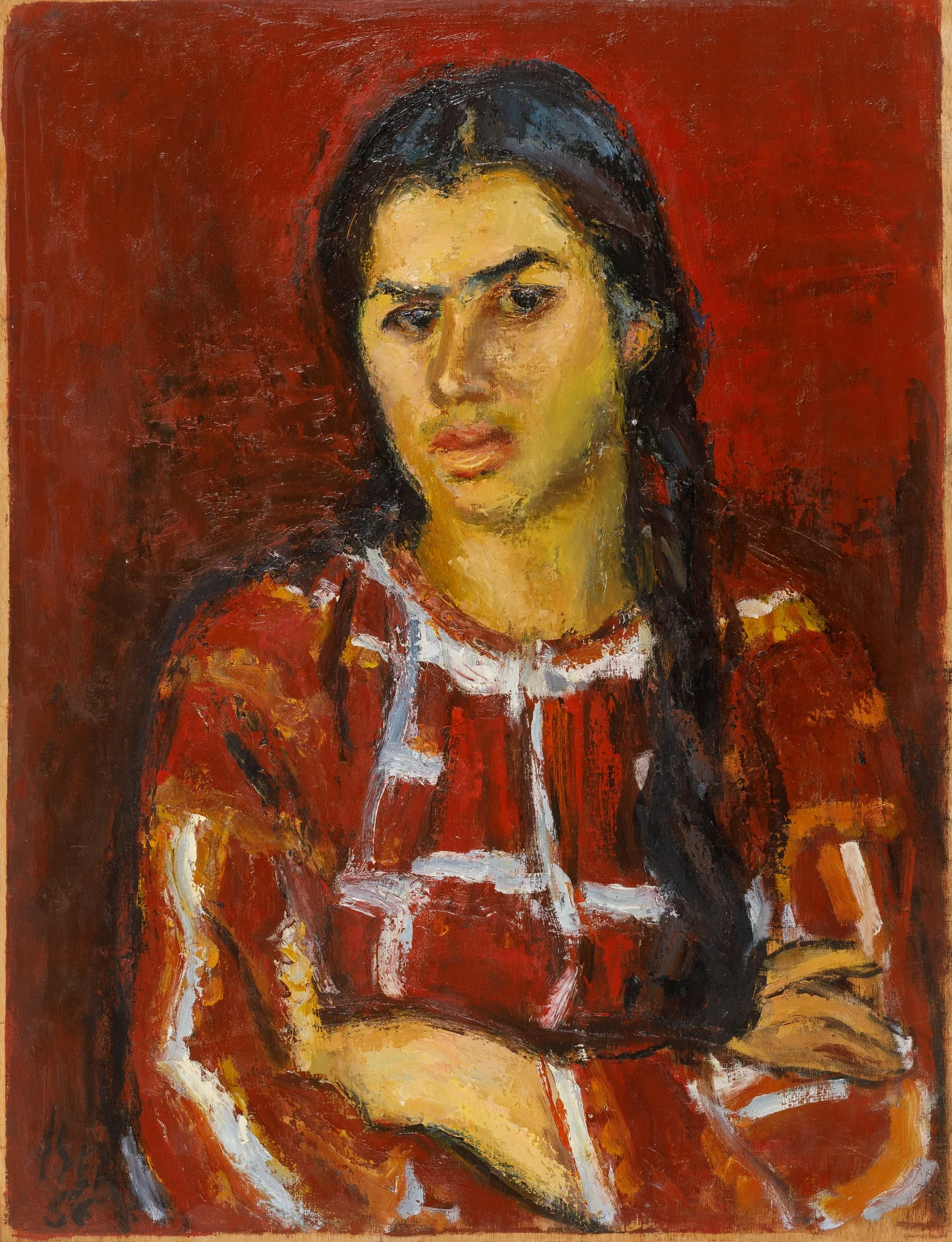 Portret de țărancă - Hilda, by Iosif Iser, unspecified, 1956