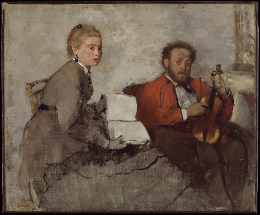 Violinist and Young Woman
