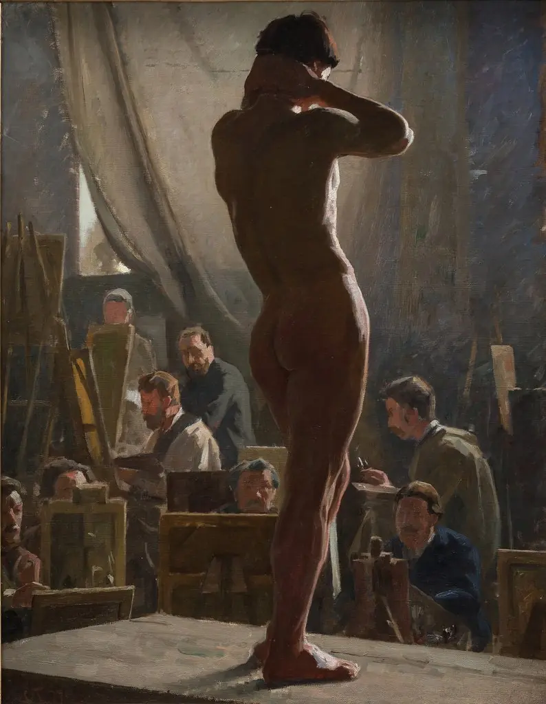Male Nude in the Studio of Bonnat