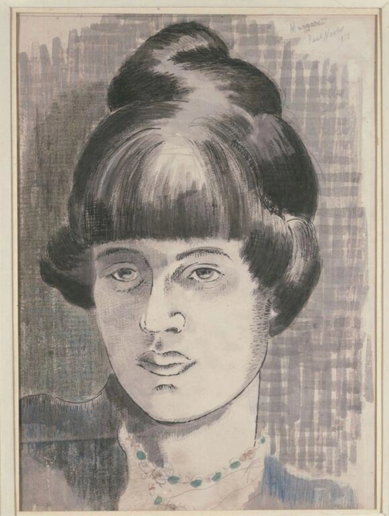 Margaret Nash, by Paul Nash, watercolor, 1919