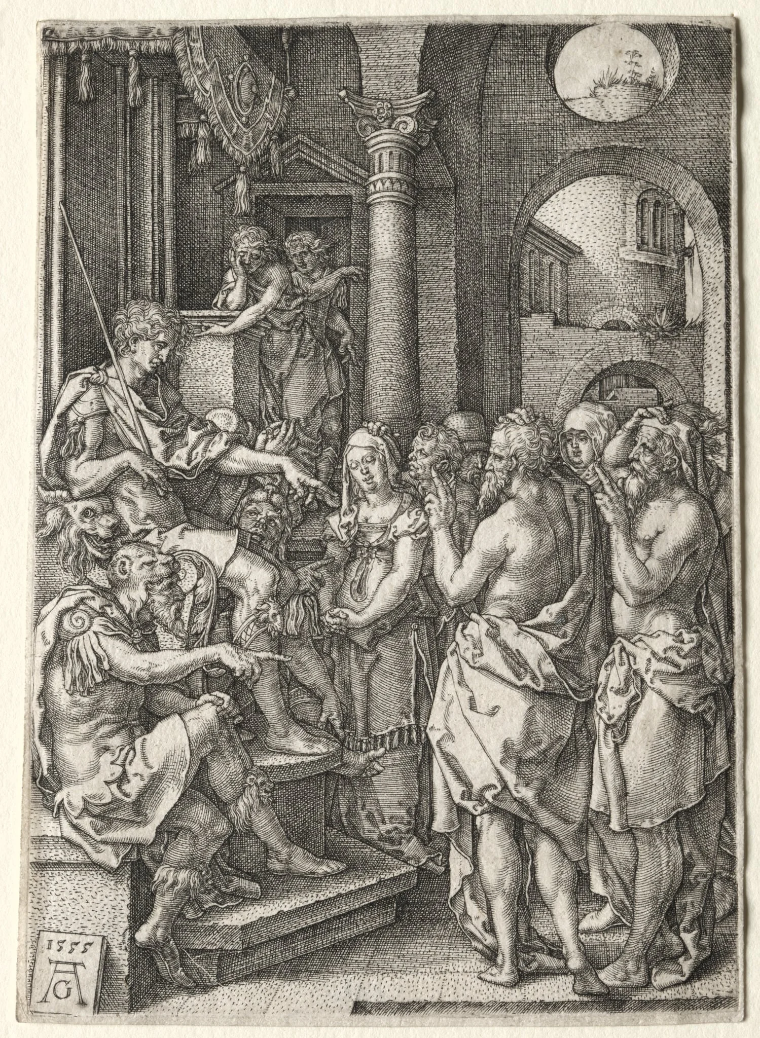 The Story of Susanna: Susanna Accused of Adultery, by Heinrich Aldegrever, 1555