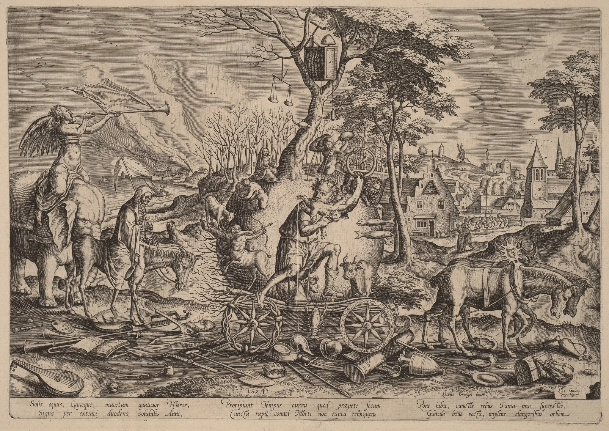 The Triumph of Time, by Philip Galle, ink, 1574