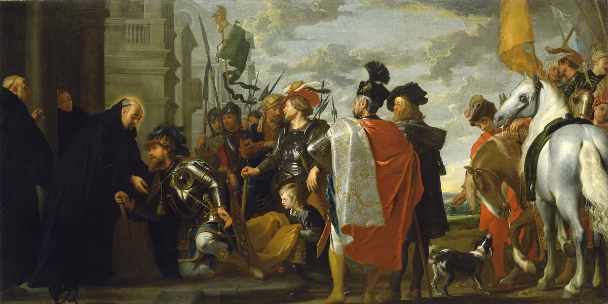 Saint Benedict receiving Totila, King of the Ostrogoths