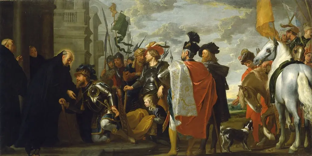 Saint Benedict receiving Totila, King of the Ostrogoths