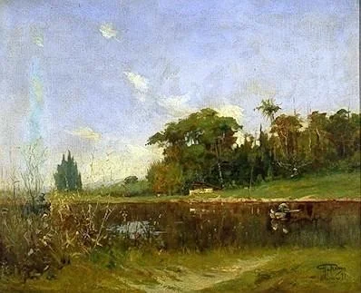 Paisagem (Friburgo), by Antônio Parreiras, oil, 1894