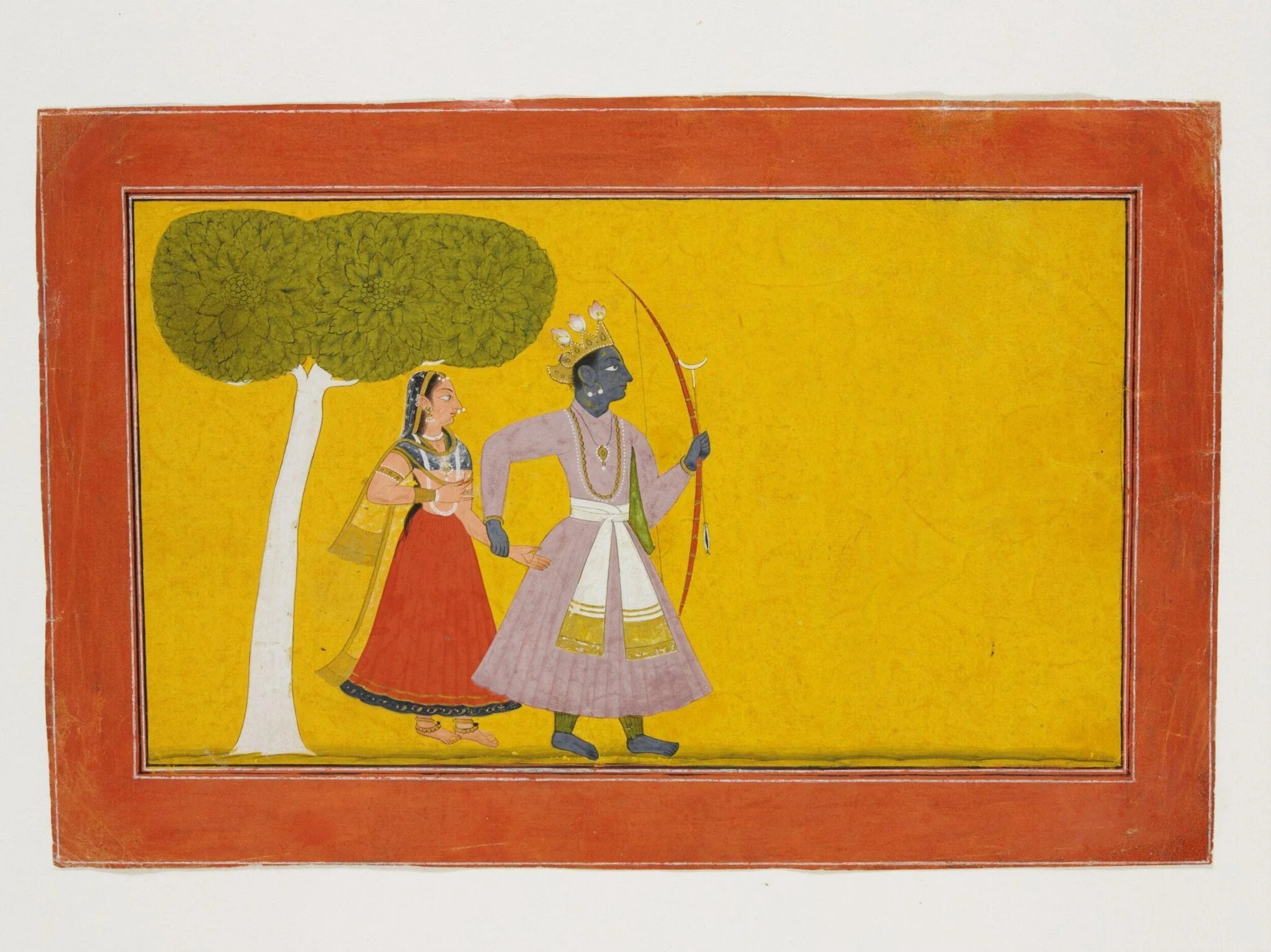 Rama and Sita, by Unknown, paint, 1720