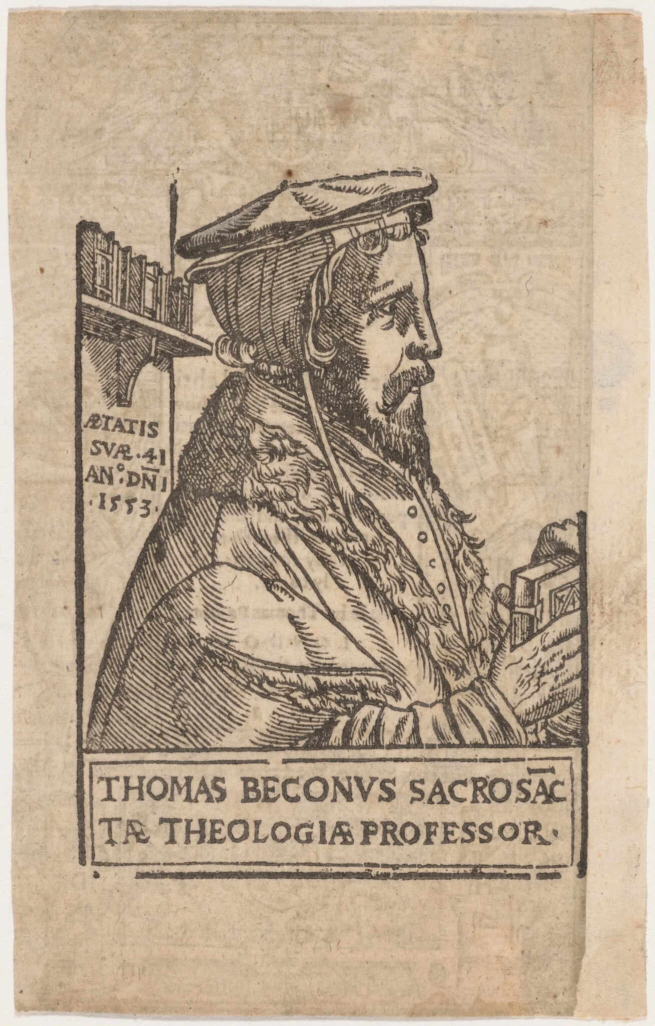 Thomas Becon, D.D., by Unknown 19th Century, ink, 1576