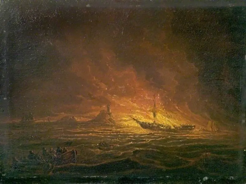 Ship on Fire