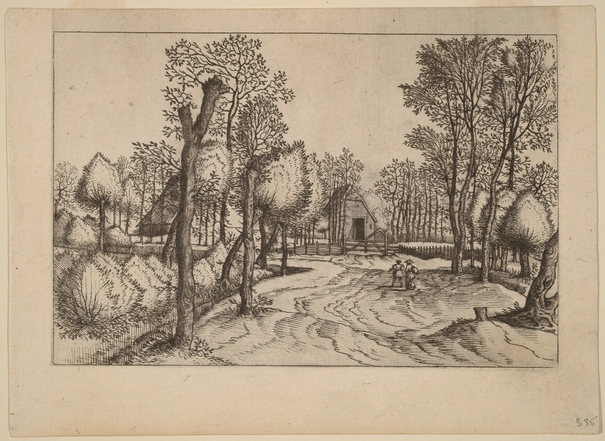 Farms, by Lucas van Doetechum, ink, 1560