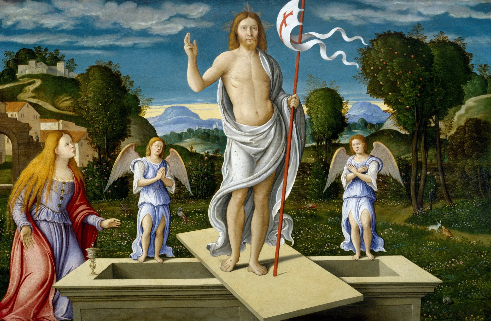 The Resurrection, by Girolamo da Santacroce, unspecified, 1528