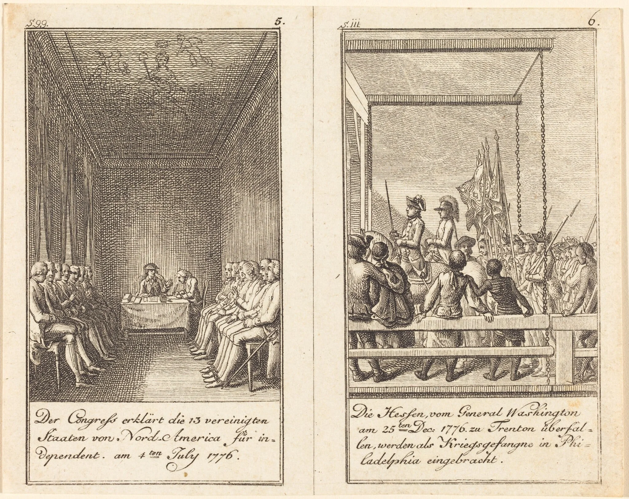 The History of the United States, by Daniel Nikolaus Chodowiecki, ink, 1784