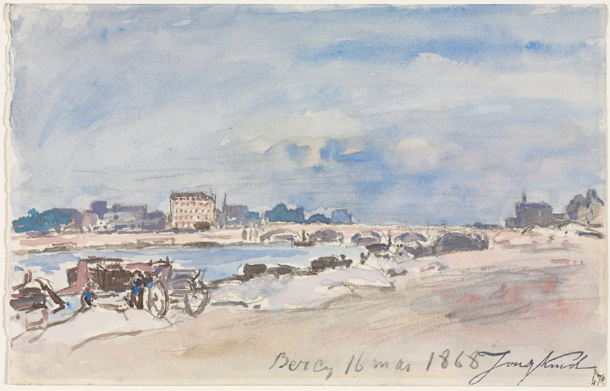 Bercy, by Johan Jongkind, 1868