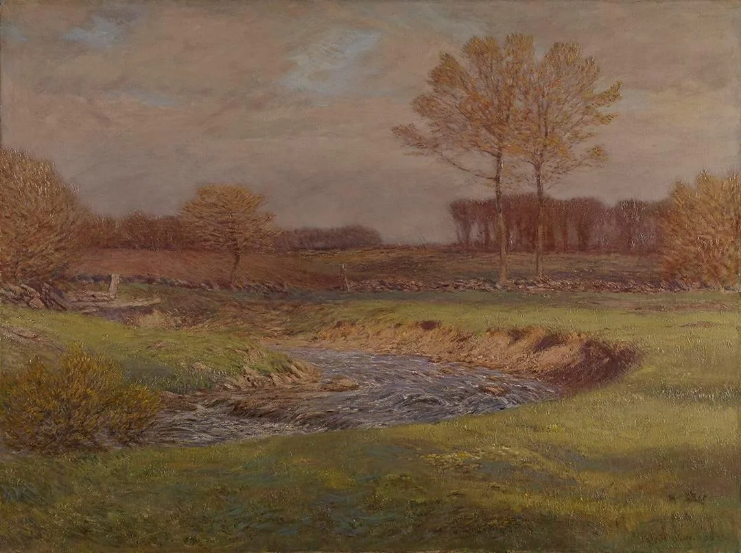 The Brook in May, by Dwight William Tryon, oil, 1902