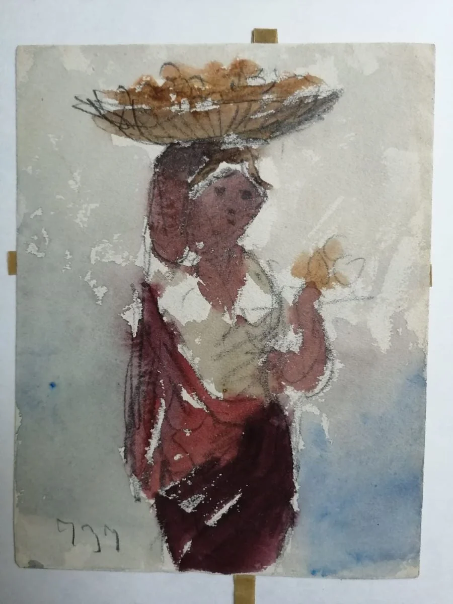Vânzătoare de lalele, by Carol Pop de Szathmári, 1850