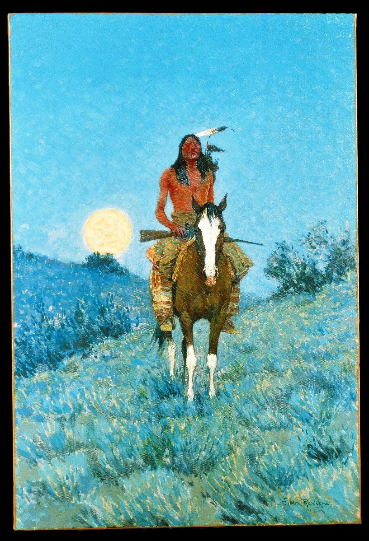 The Outlier, by Frederic Remington, oil, 1909