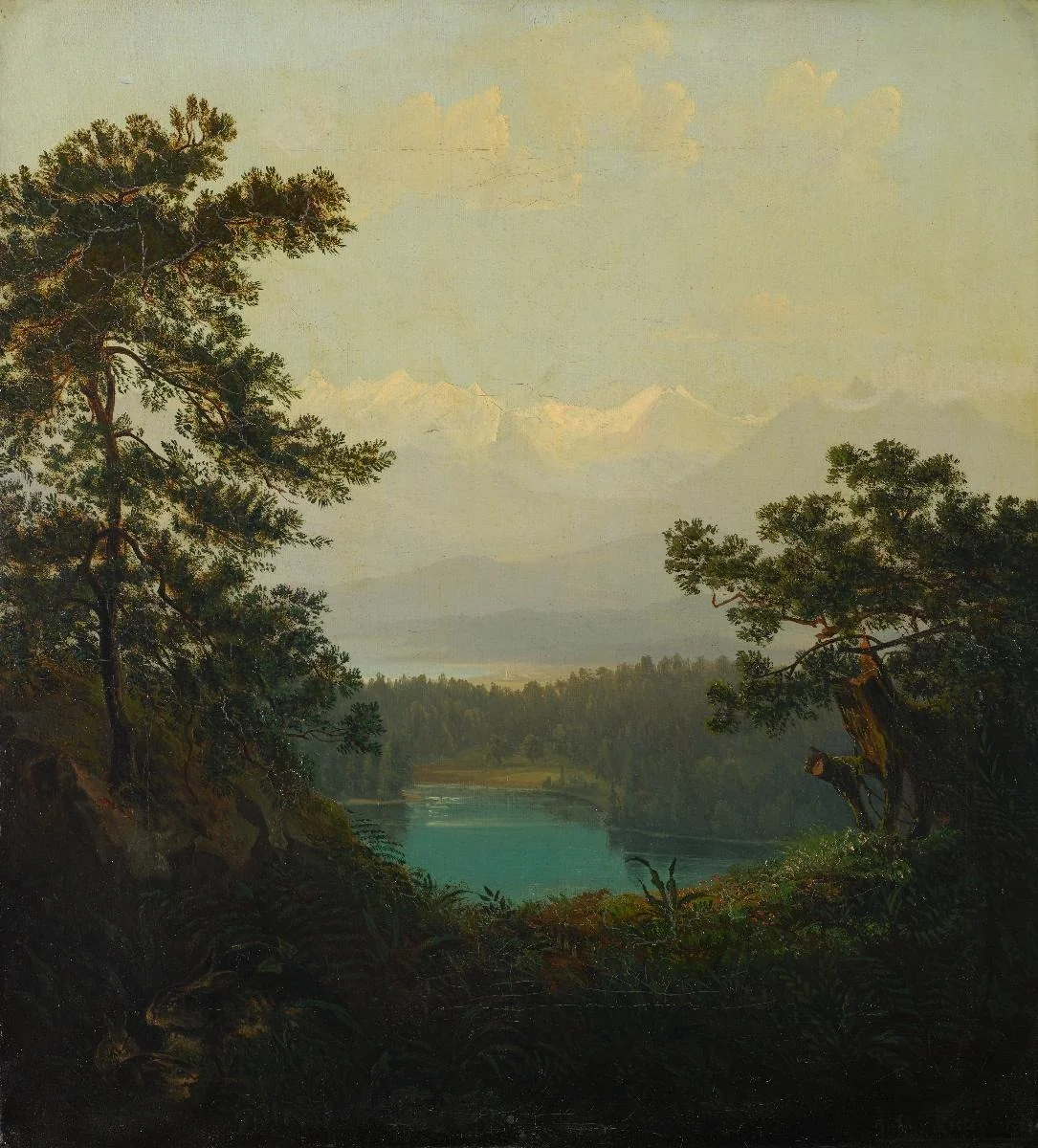 Der Türlersee, by Julius Rieter, oil, 1869