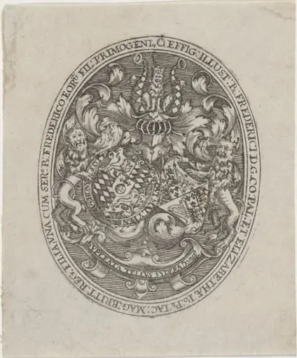 Shields of Frederick V, Elizabeth, and  Prince Frederick Henry
