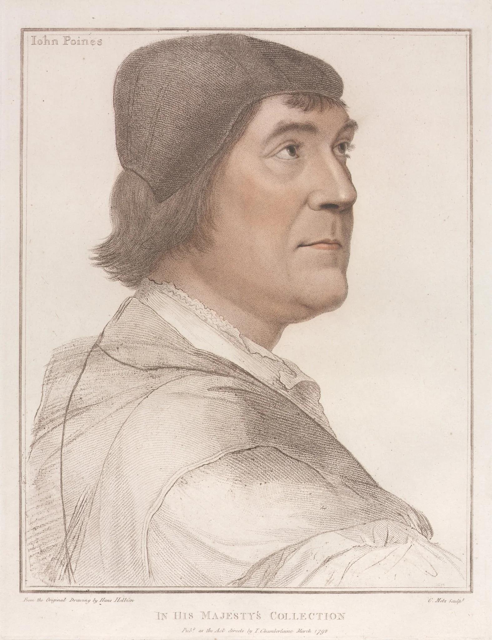 John Poines, by Conrad Martin Metz, 1792