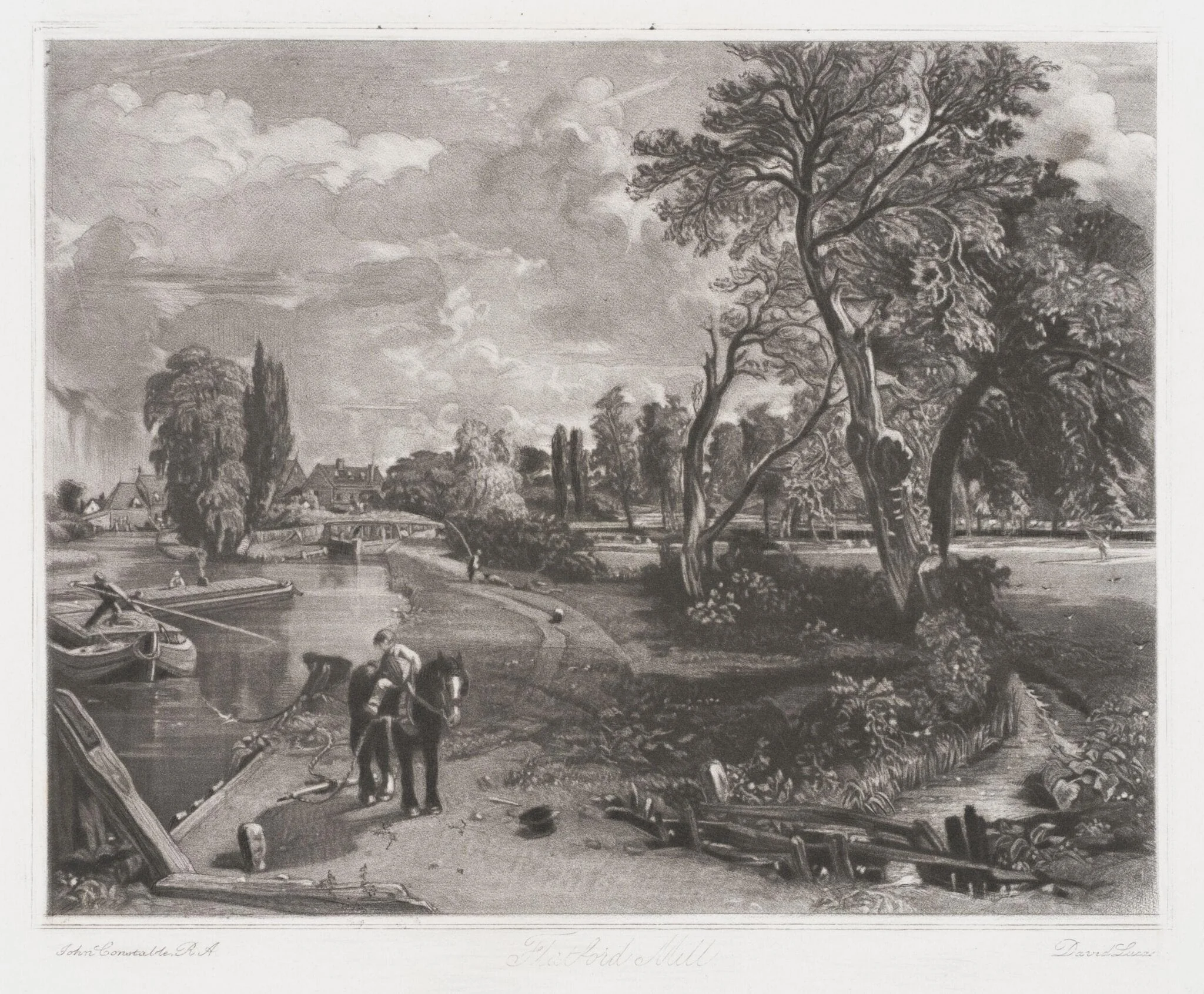 Flatford Mill, by John Constable, 1855