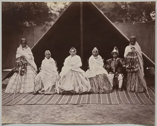 Three of Sri Tung Bahadur's Favorite Wives and His Youngest Son