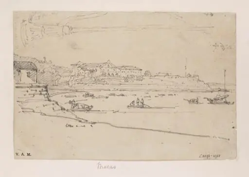The convent and church of S. Francisco, Macau, seen from across the bay