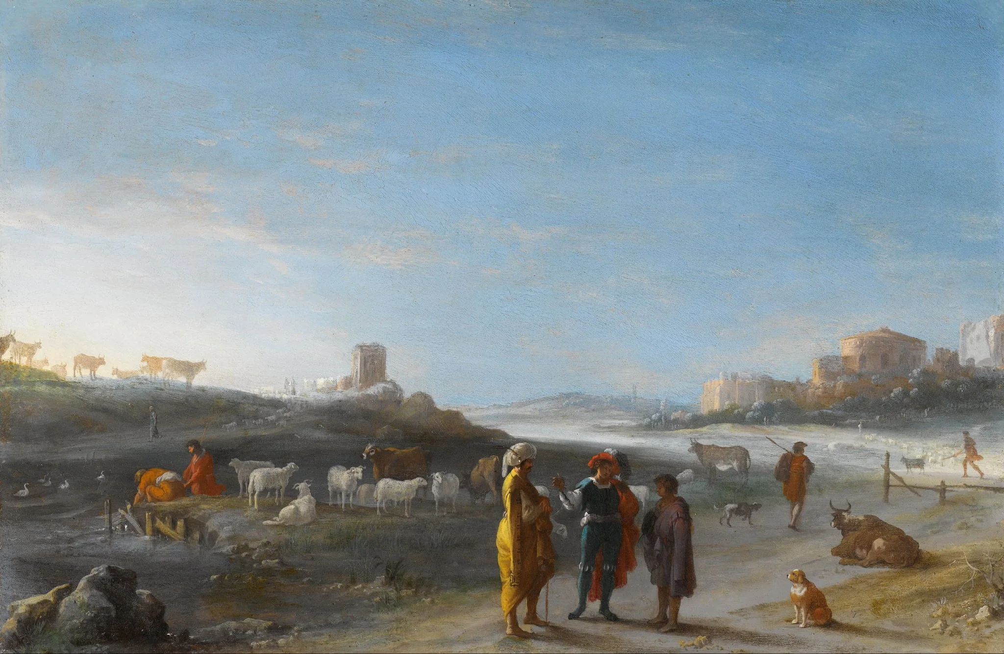 An Italianate Landscape with an Unidentified Subject from the Old Testament, by Unknown, unspecified, 1620