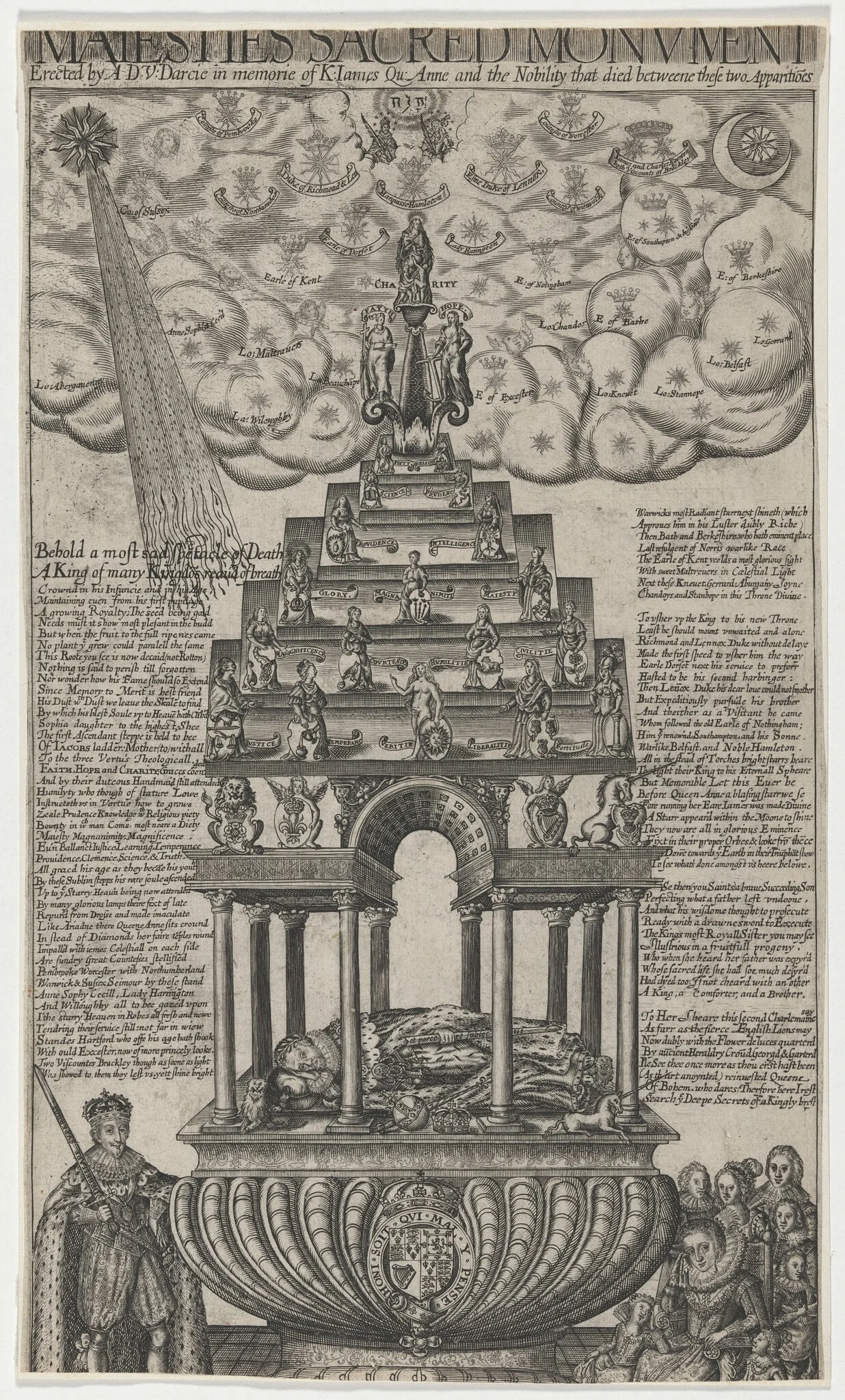 Majesties Sacred Monument, by Robert Vaughan, ink, 1640