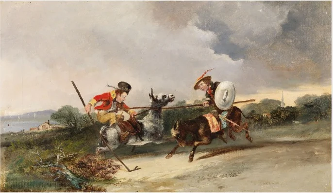A Tournament, by John Greville Fennell, oil, 1856