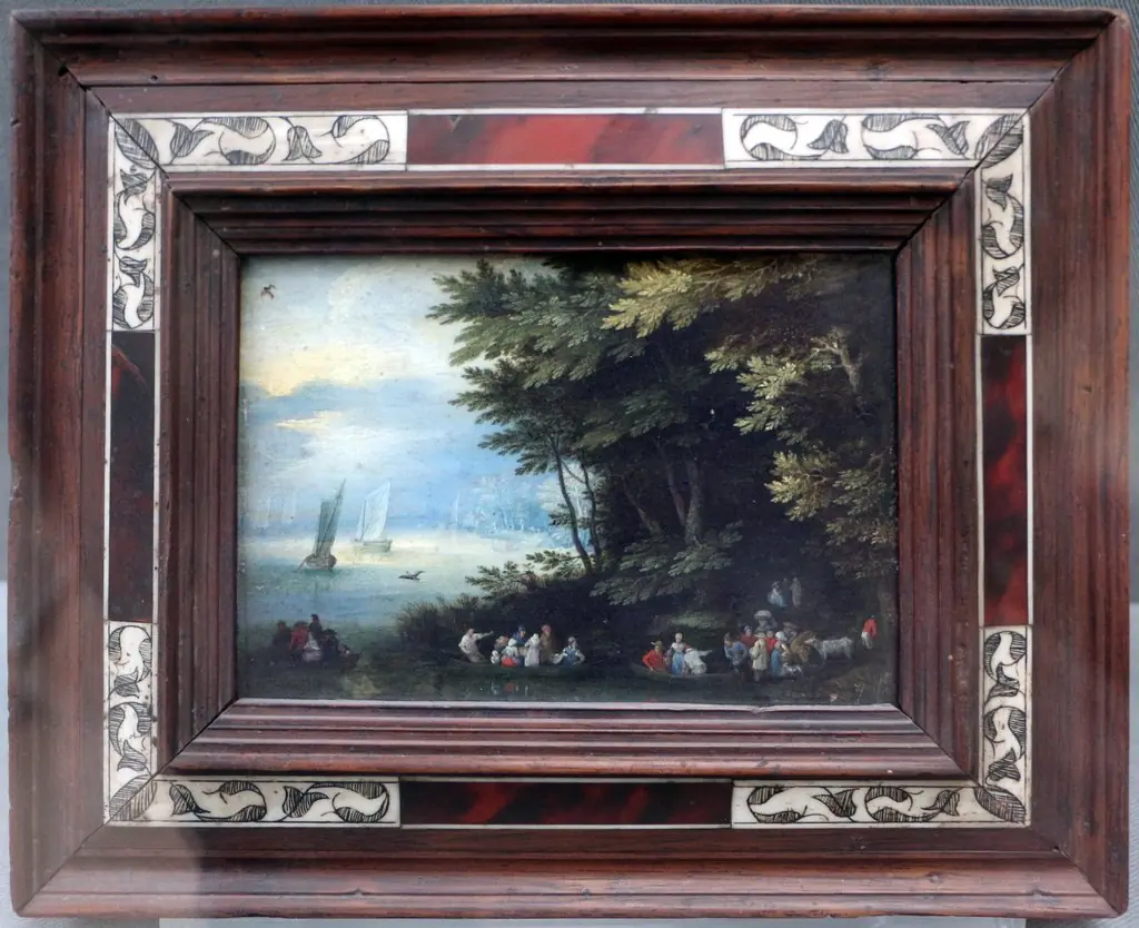 a woody landscape on a river