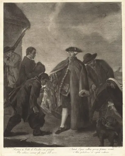 Portasi in Valle il Cavalier... (Arrival of the Master)