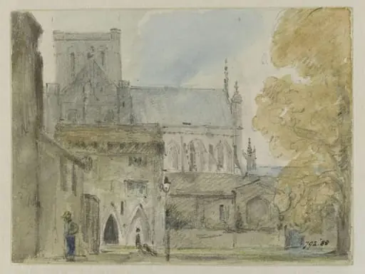 Winchester Cathedral: entrance to the Deanery from the south