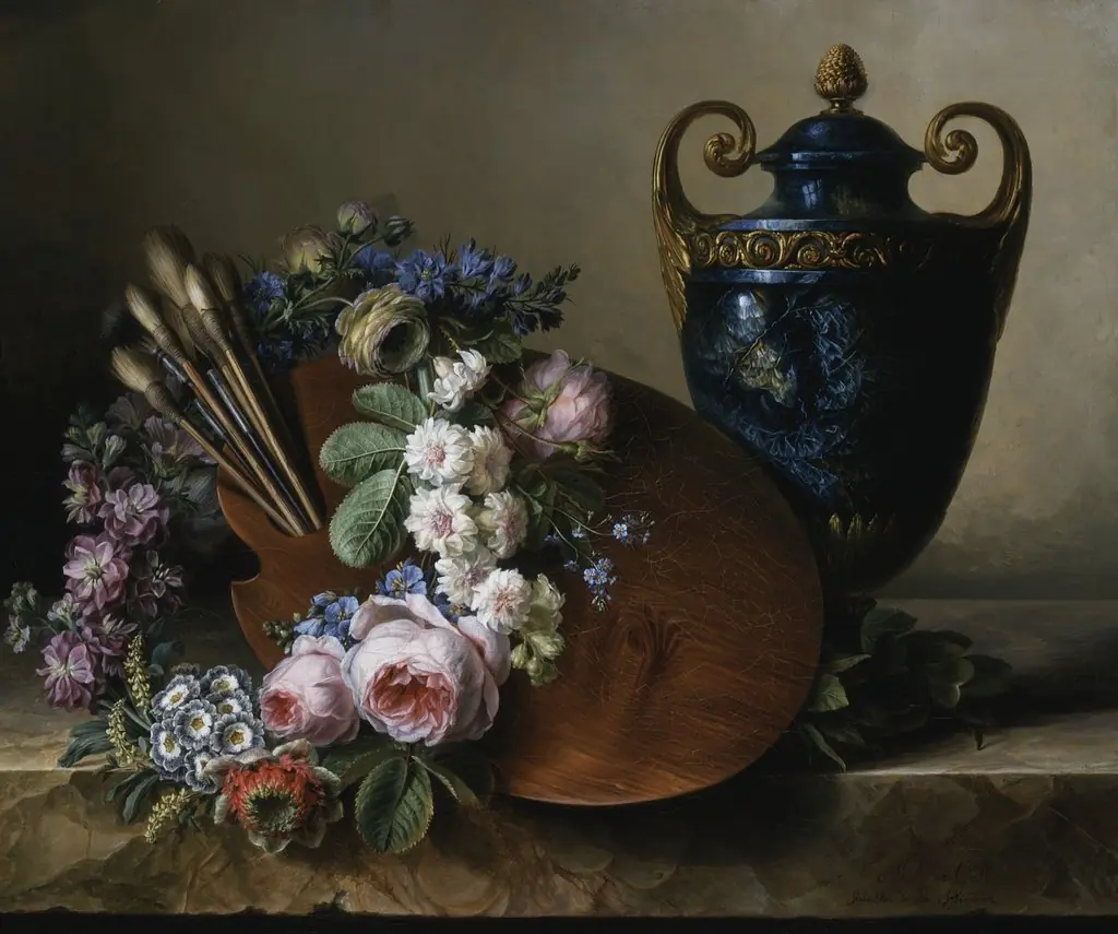 Still life. An Homage to Van Spaendonck