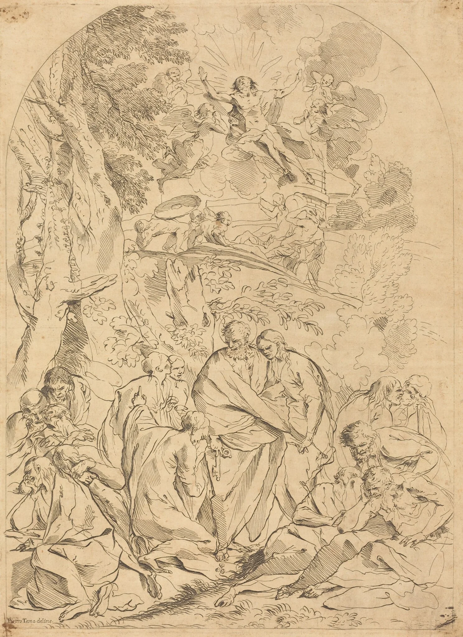 The Resurrection, by François Collignon, ink, 1633