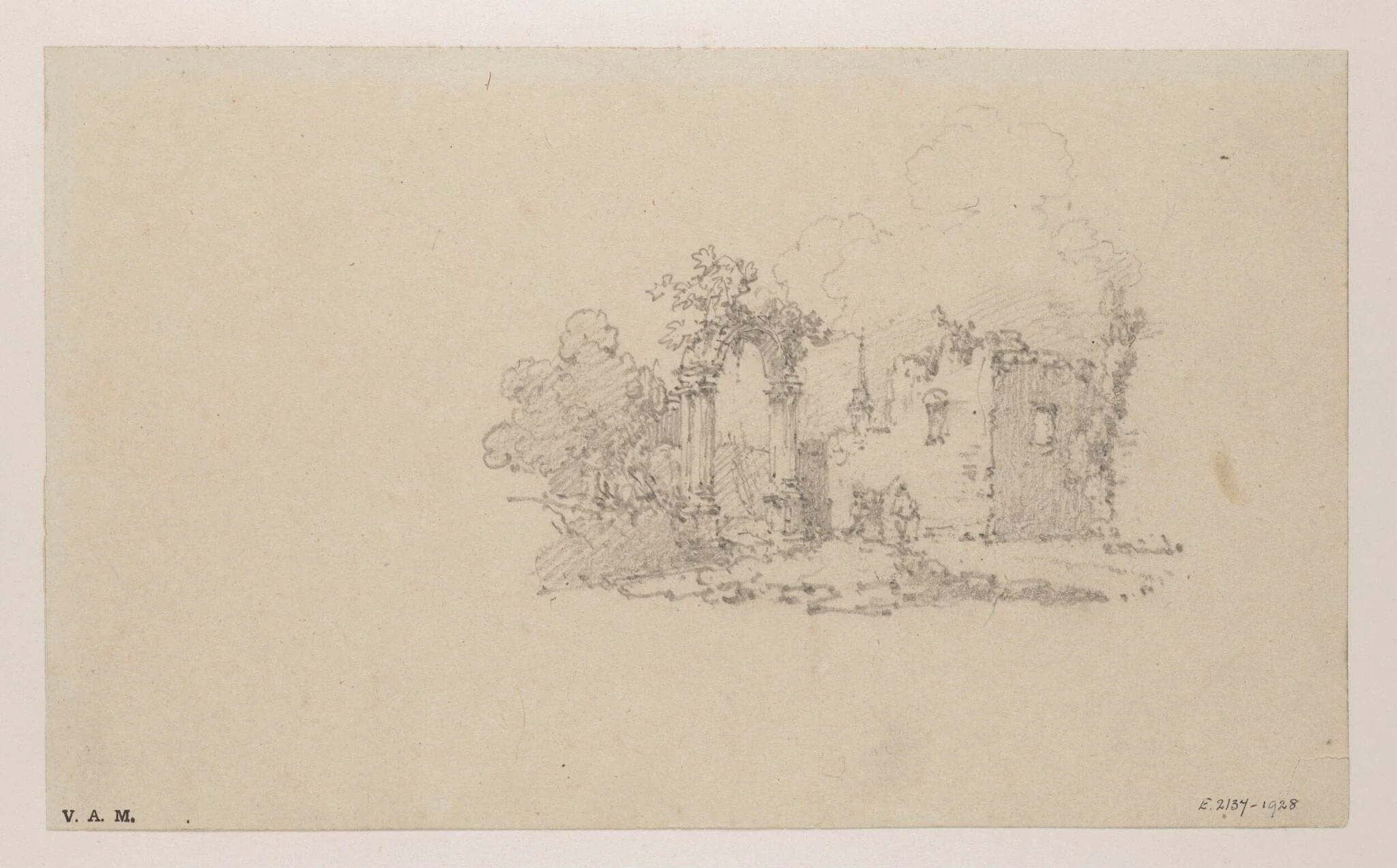 Overgrown ruins, by George Chinnery, 16