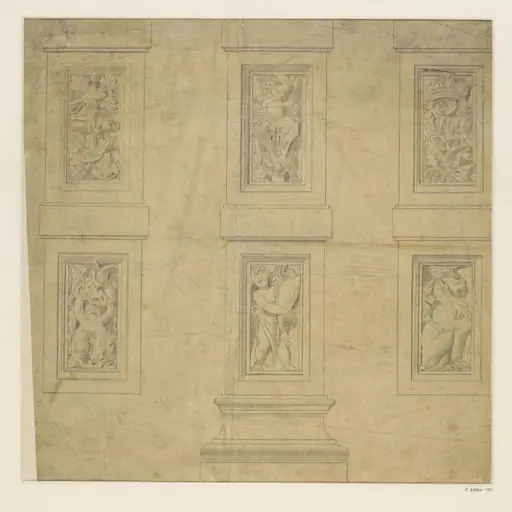 Design for terracotta decoration of the quadrangle