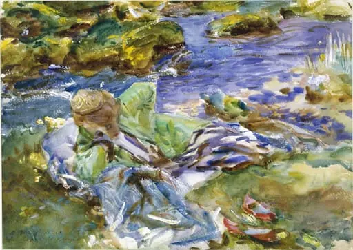 Turkish Woman by a Stream