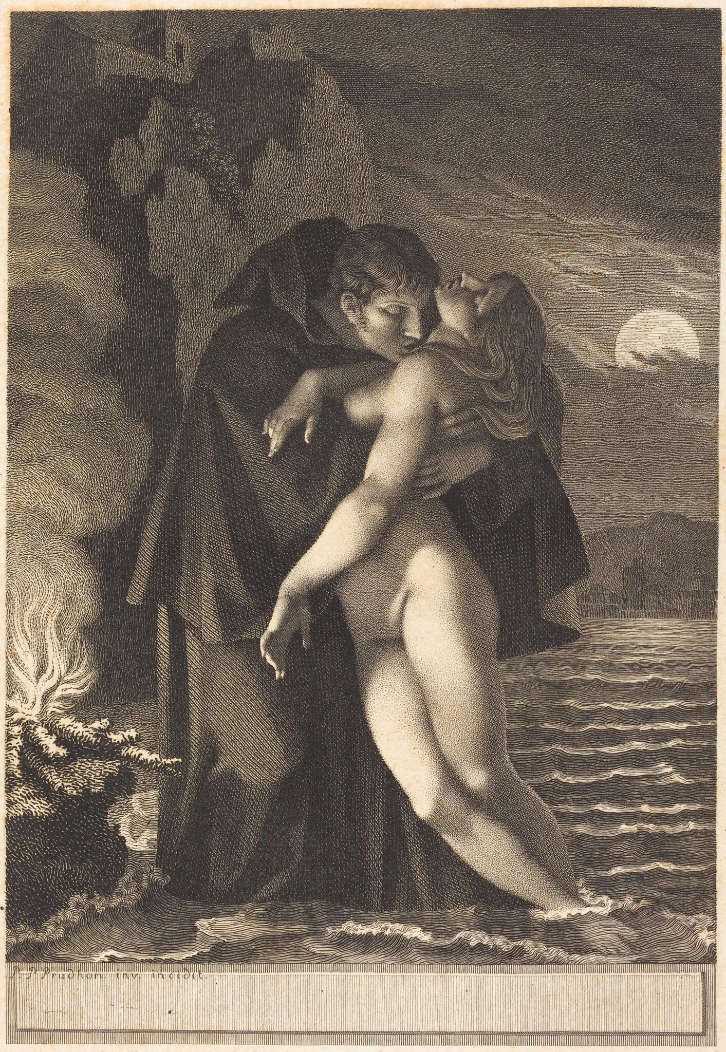 Phrosine and Melidore, by Pierre Paul Prud'hon, ink, 1796