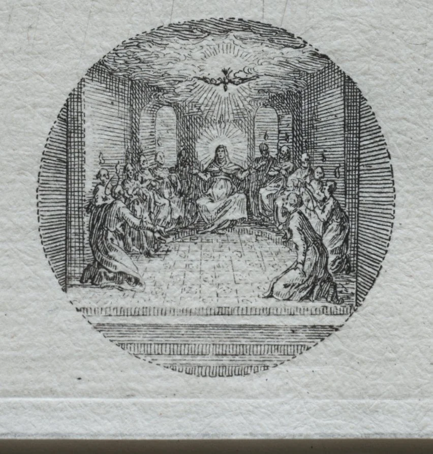 The Mysteries of the Passion:  The Descent of the Holy Spirit, by Jacques Callot, 1631