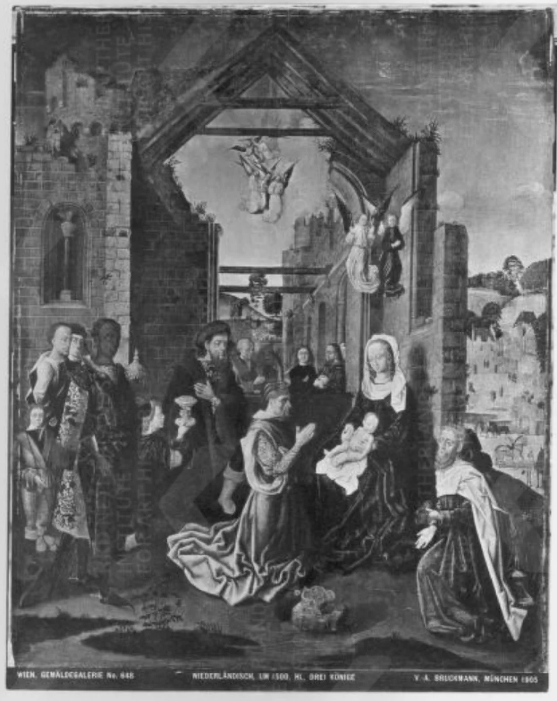 De aanbidding van de Wijzen, by Master of Frankfurt, oil, 1512