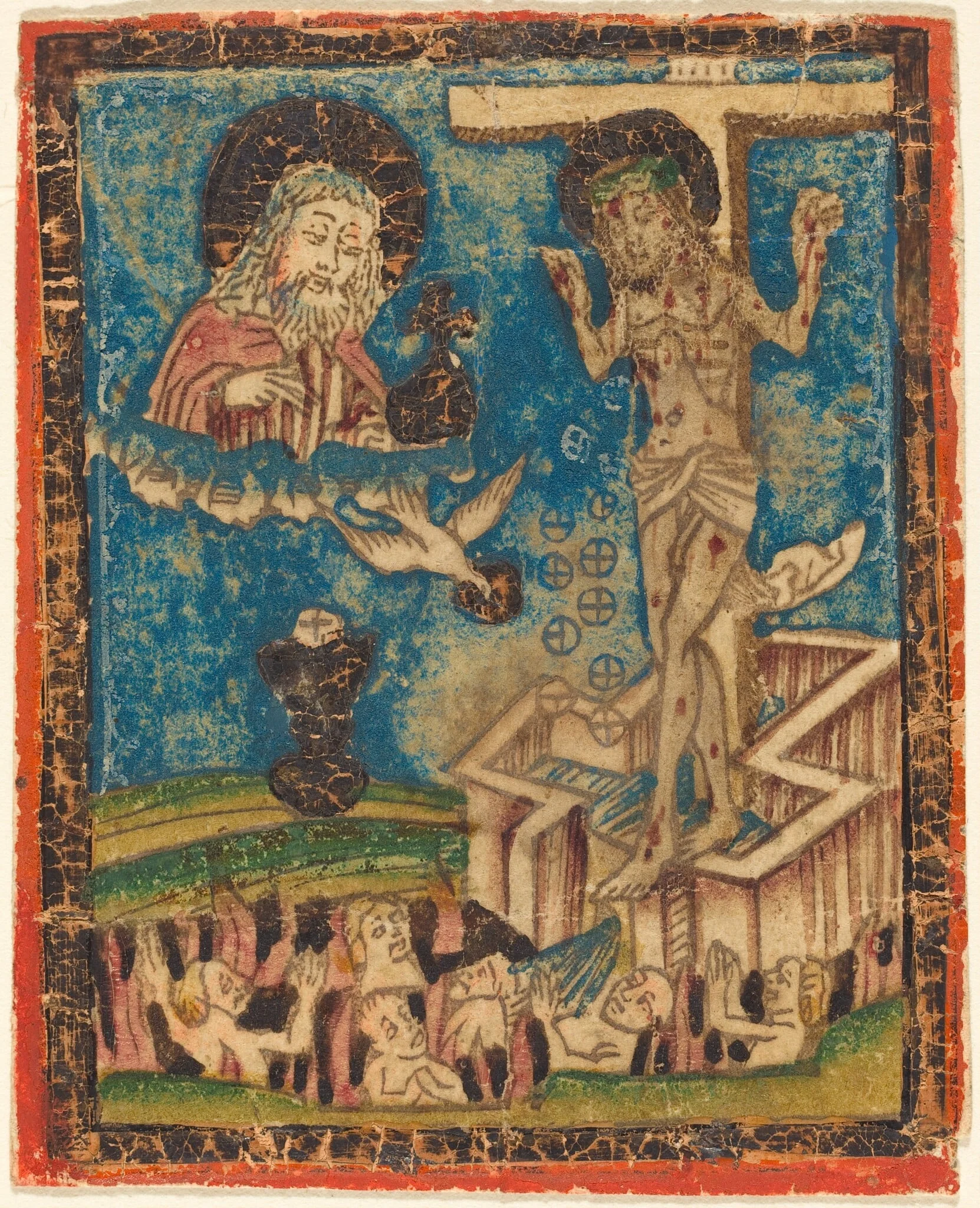 Allegory of the Eucharist, by German 15th Century, ink, 1480