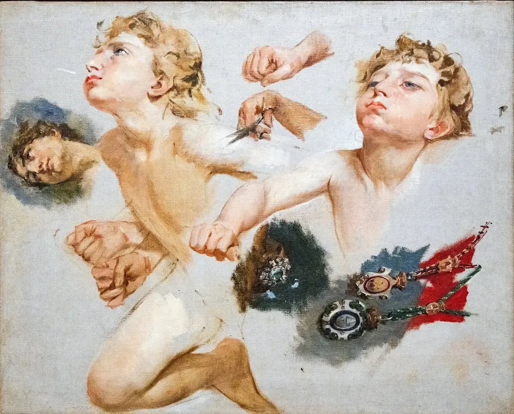Study of Zephyrus for «The Triumph of Day over Night Preceded by Dawn»