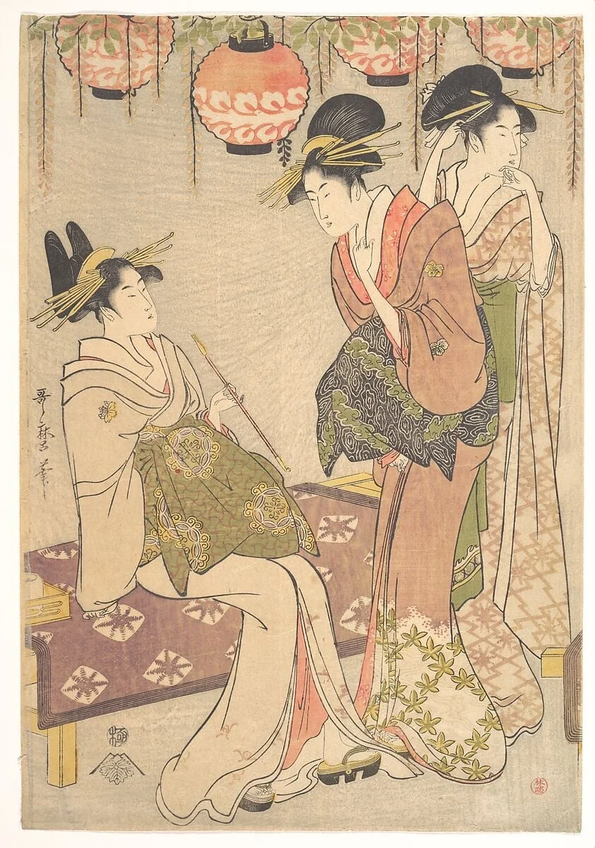 Untitled, by Kitagawa Utamaro, ink, 1710