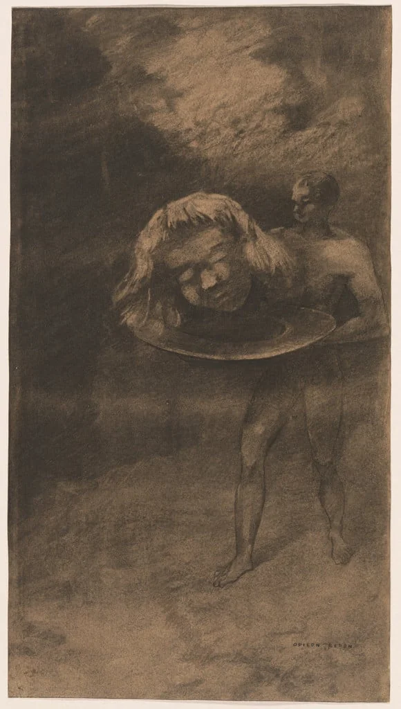 Untitled, by Odilon Redon, charcoal, 1873