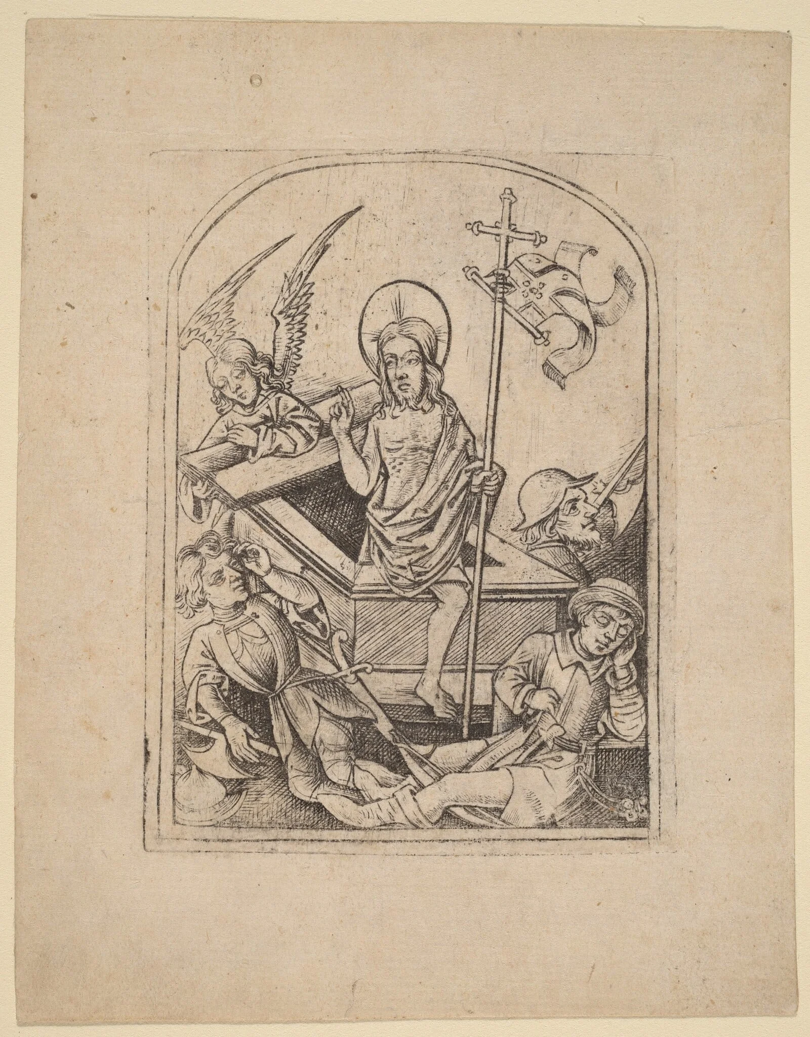 The Resurrection, by Master of the Boccaccio Illustrations, ink, 1472