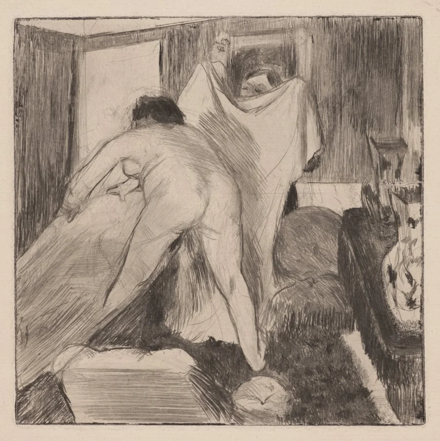 Leaving the Bath, by Edgar Degas, 1880