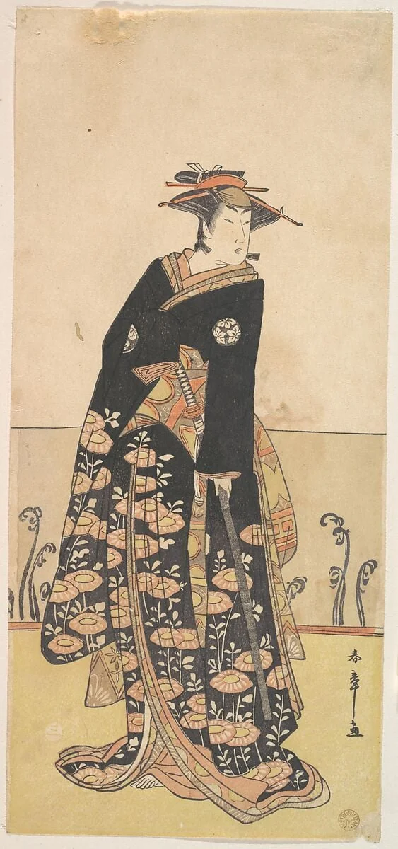 勝川春章画　二代目小佐川常世|Kabuki Actor Osagawa Tsuneyo II, by Katsukawa Shunshō, ink, 1788