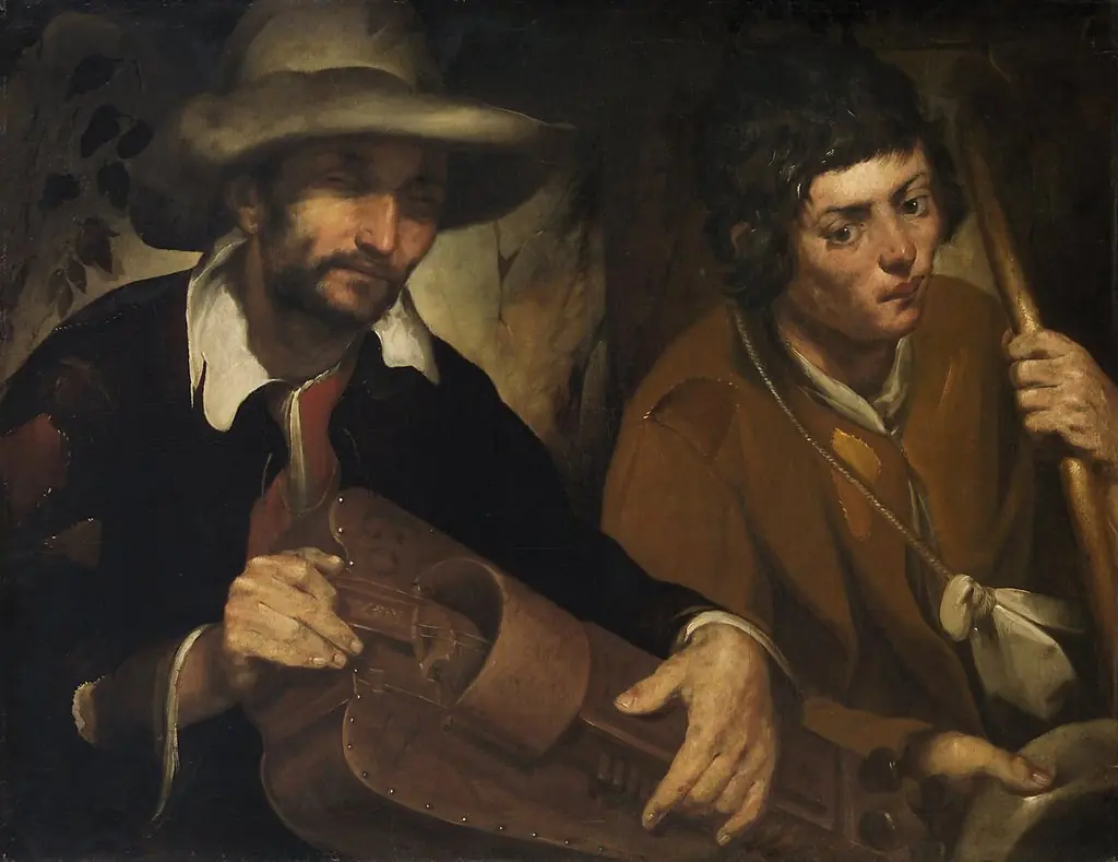 Blind hurdy-gurdy player