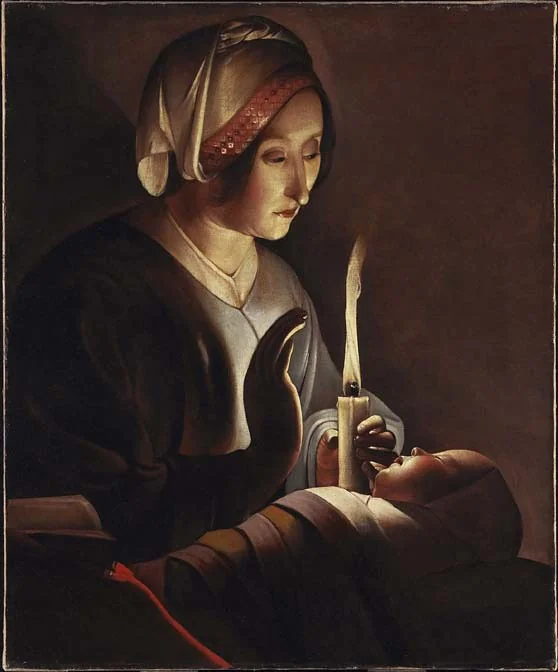 Saint Anne with the Infant Jesus, by Georges de La Tour, oil, 1647