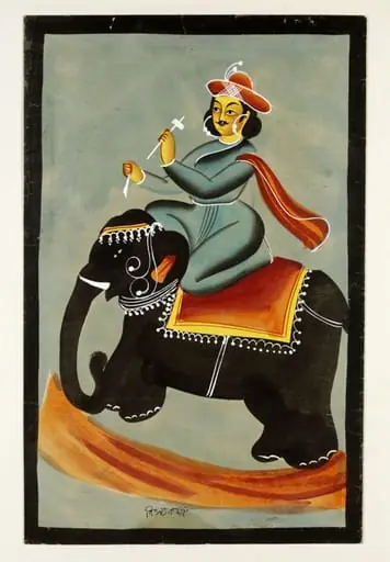 Visvakarma on a black elephant